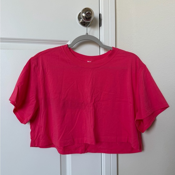 lululemon athletica all yours cropped tee, glaze pink - Picture 2 of 4